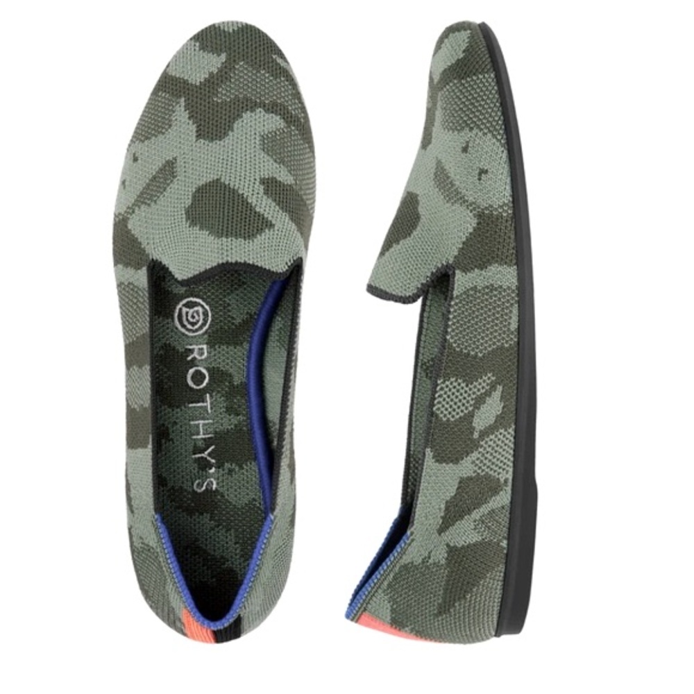 Rothy’s Green & Black Textile Flats & Loafers